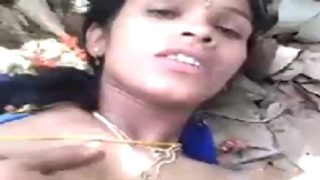 Beautiful Telugu Wife Amazing Boobs Sucked In Forest