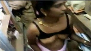 Telugu wife sucking penis of boss in shop
