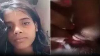 Guntur ammayi shaved puku fingering mms