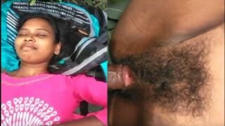 Telangana girl hairy pussy sex in open adivi